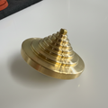 Brass purge tree angled side view showing stepped sanitary tube rings
